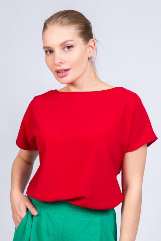 Women's blouse 22275 (Red)